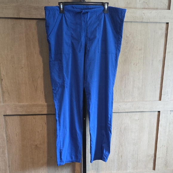 (J32) Scrubstar Cargo Pants in Vibrant Blue Sz S - Picture 1 of 5